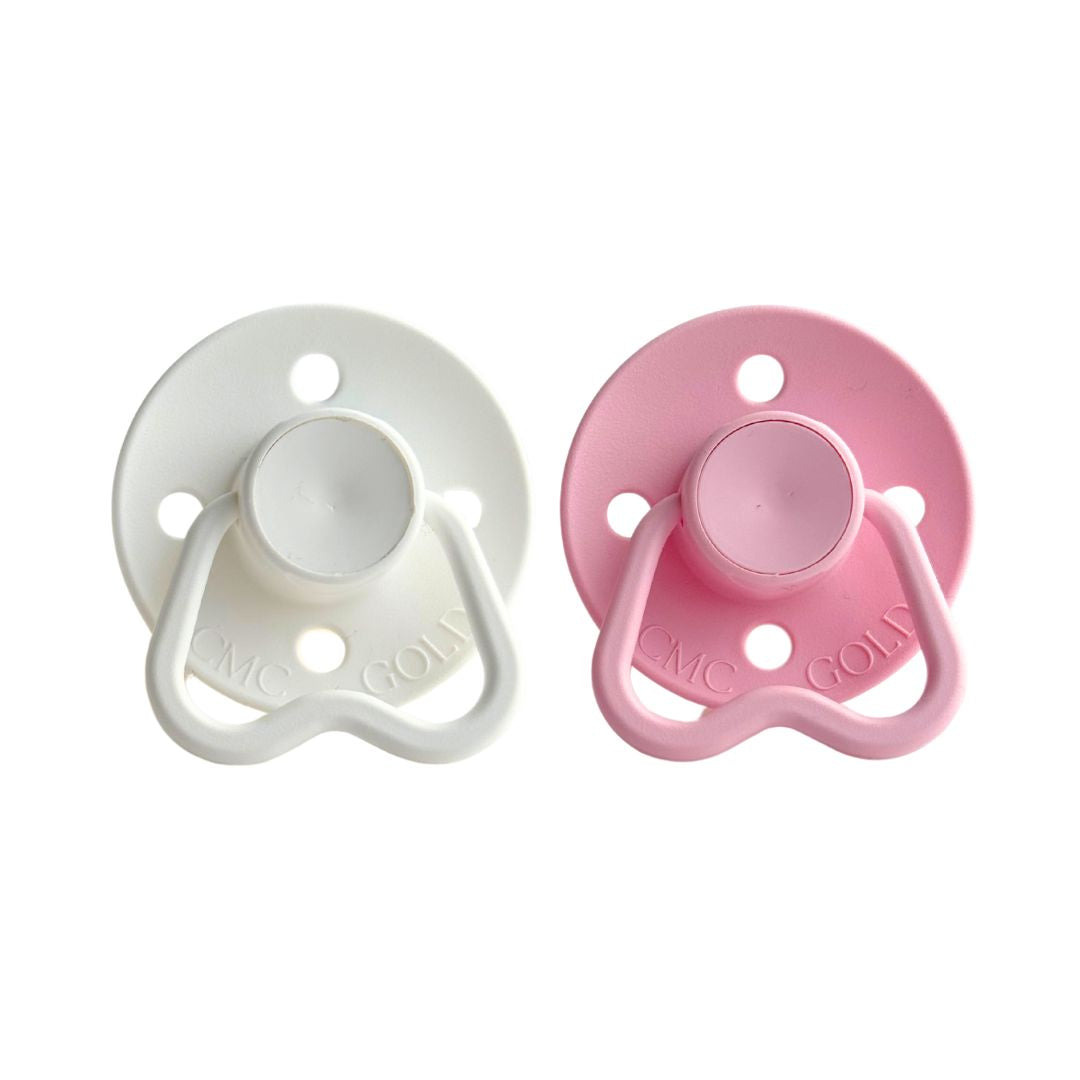 CMC 'Hold Me' Dummies White + Baby Pink