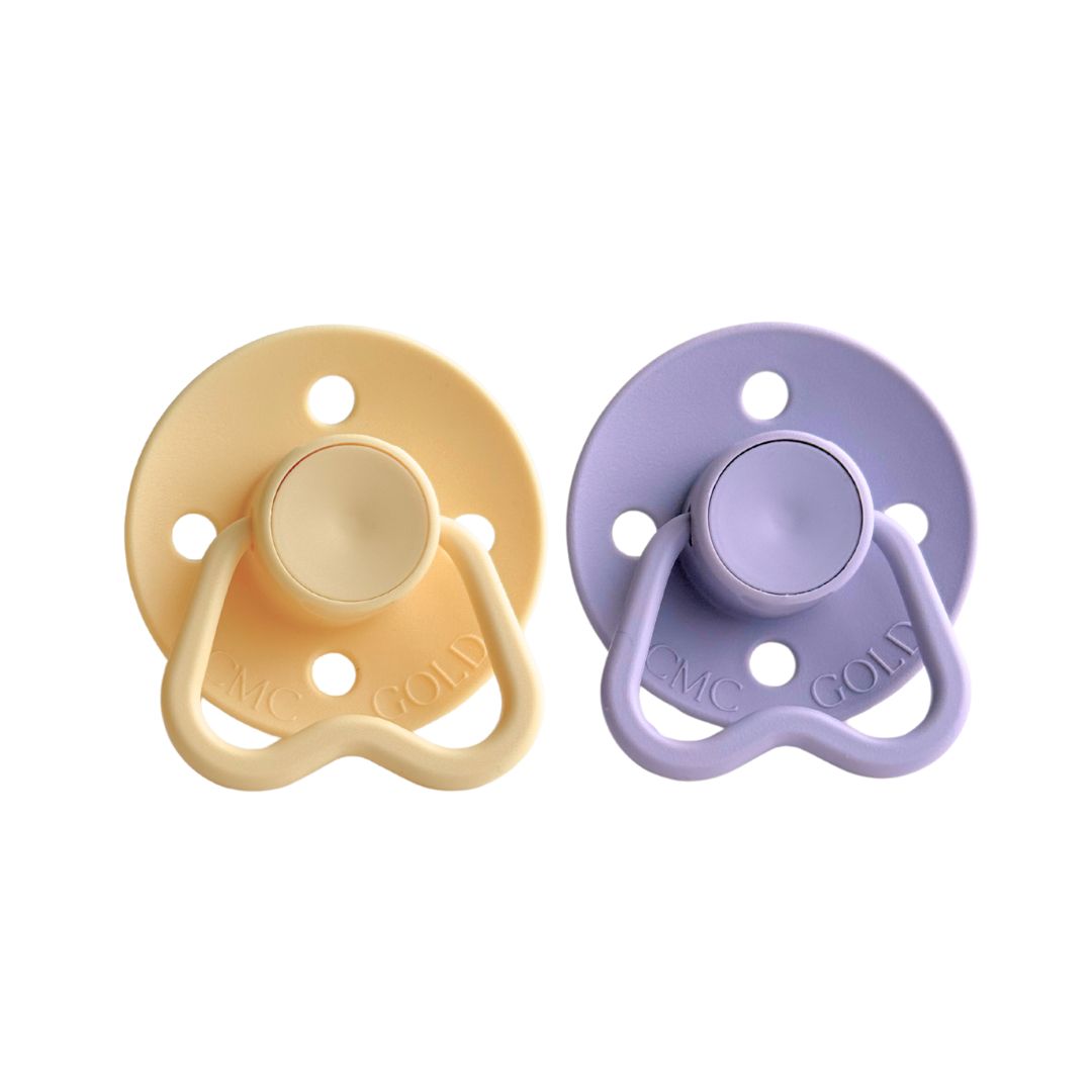 CMC 'Hold Me' Dummies Pale Yellow + Misty Lilac