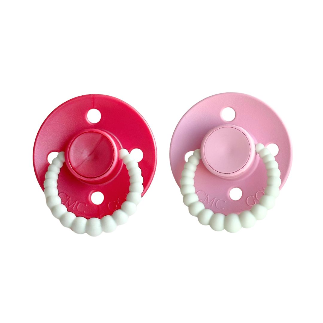 CMC 'Bubble' GLOW IN THE DARK Dummies - Pearl Ruby + Baby Pink