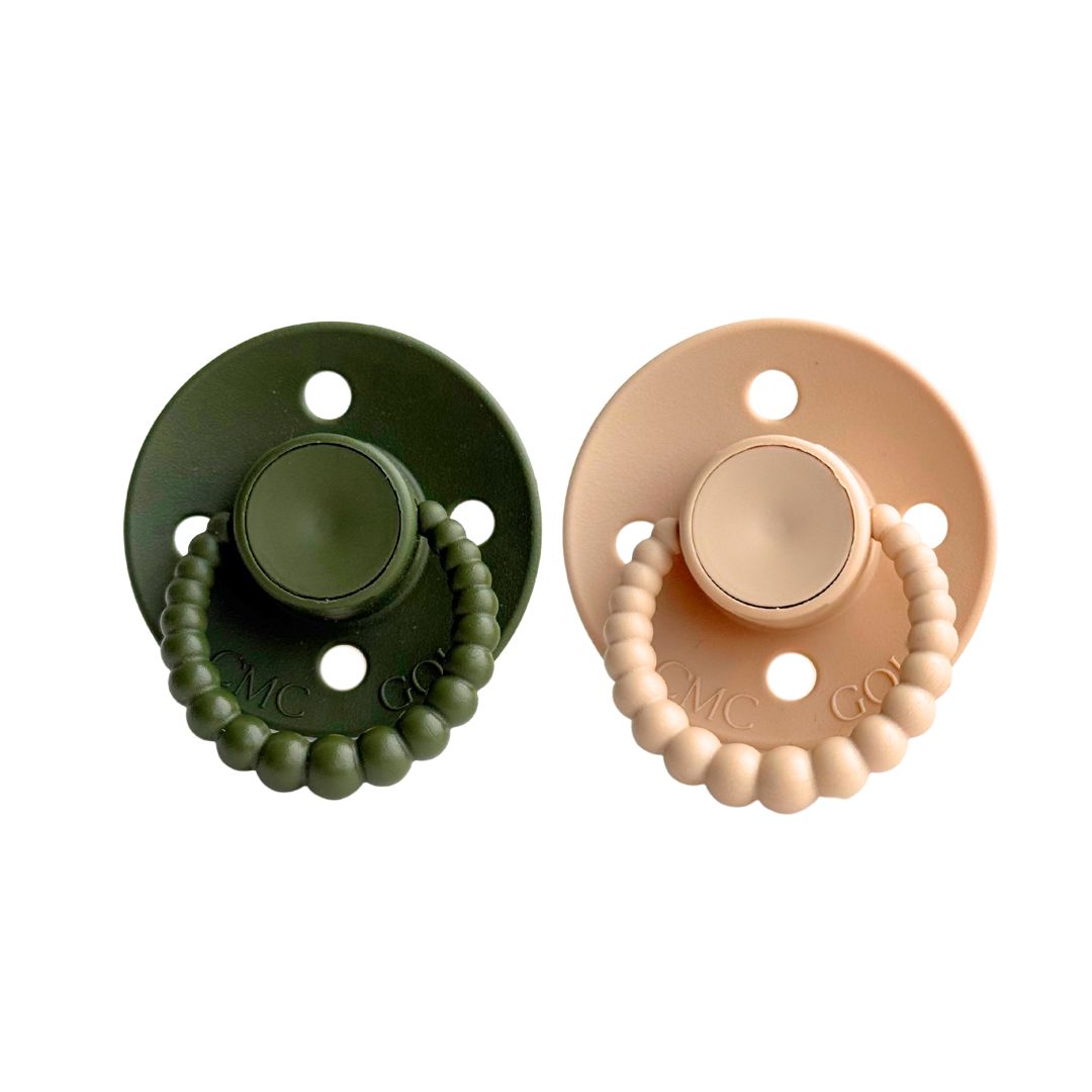 CMC 'Bubble' Dummies Olive + Croissant