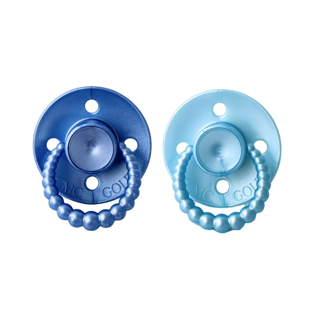 CMC 'Bubble' Dummies Pearl Deep Blue + Pearl Baby Blue