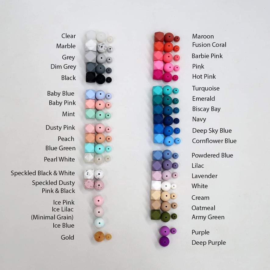 17mm Hexagon Silicone Beads