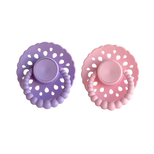 CMC 'Bubble' Dummies Bloom Lavender + Baby Pink