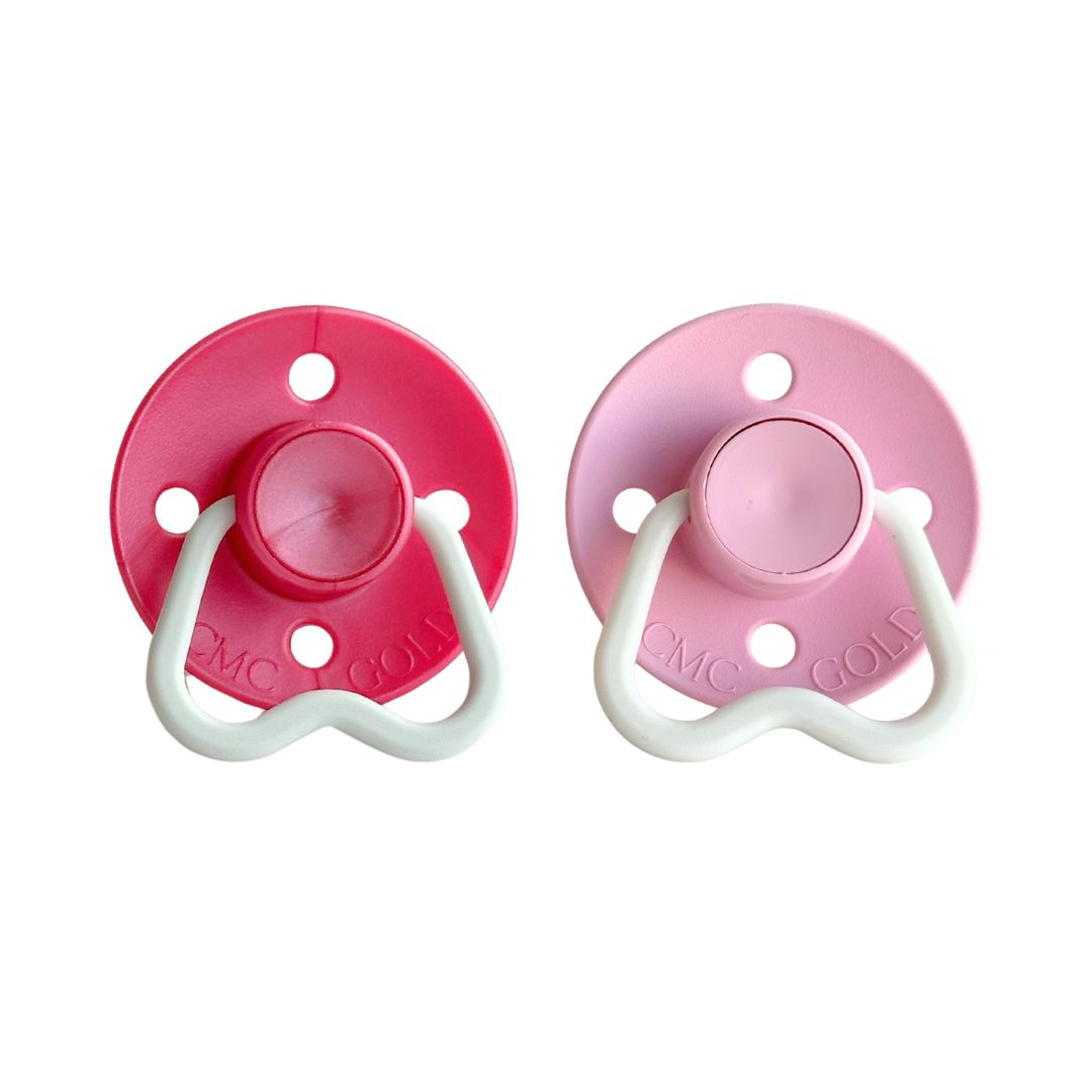 CMC 'Hold Me' GLOW IN THE DARK Dummies - Pearl Ruby + Baby Pink