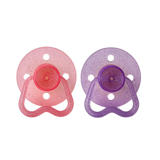 CMC 'Hold Me' Dummies Glitter Baby Pink + Lavender