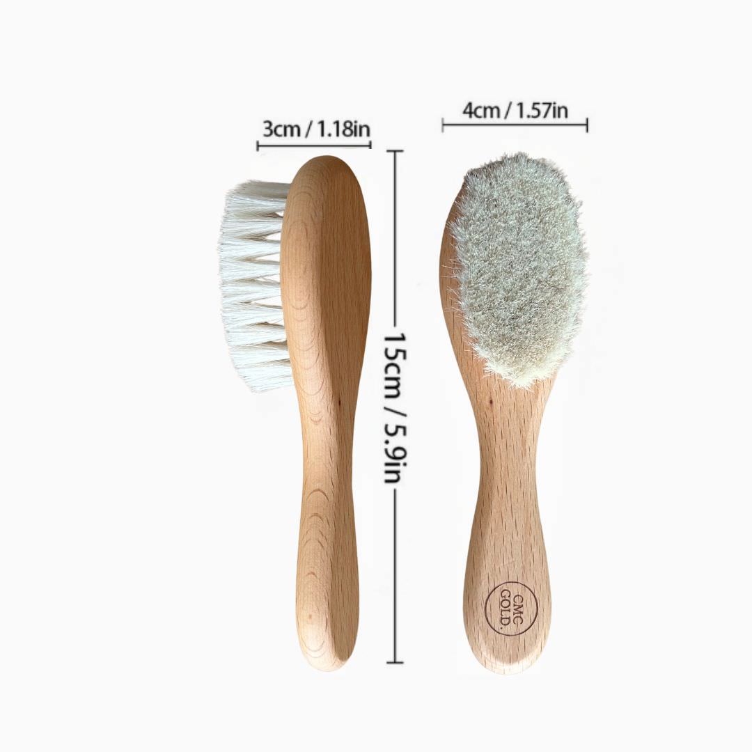 Wooden Baby Hair Brush (Soft Goat Bristles)