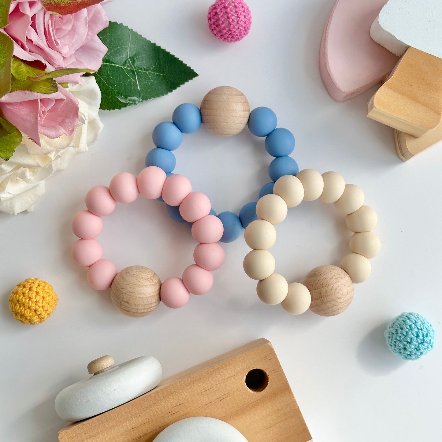 Beech Wood & Silicone Teether