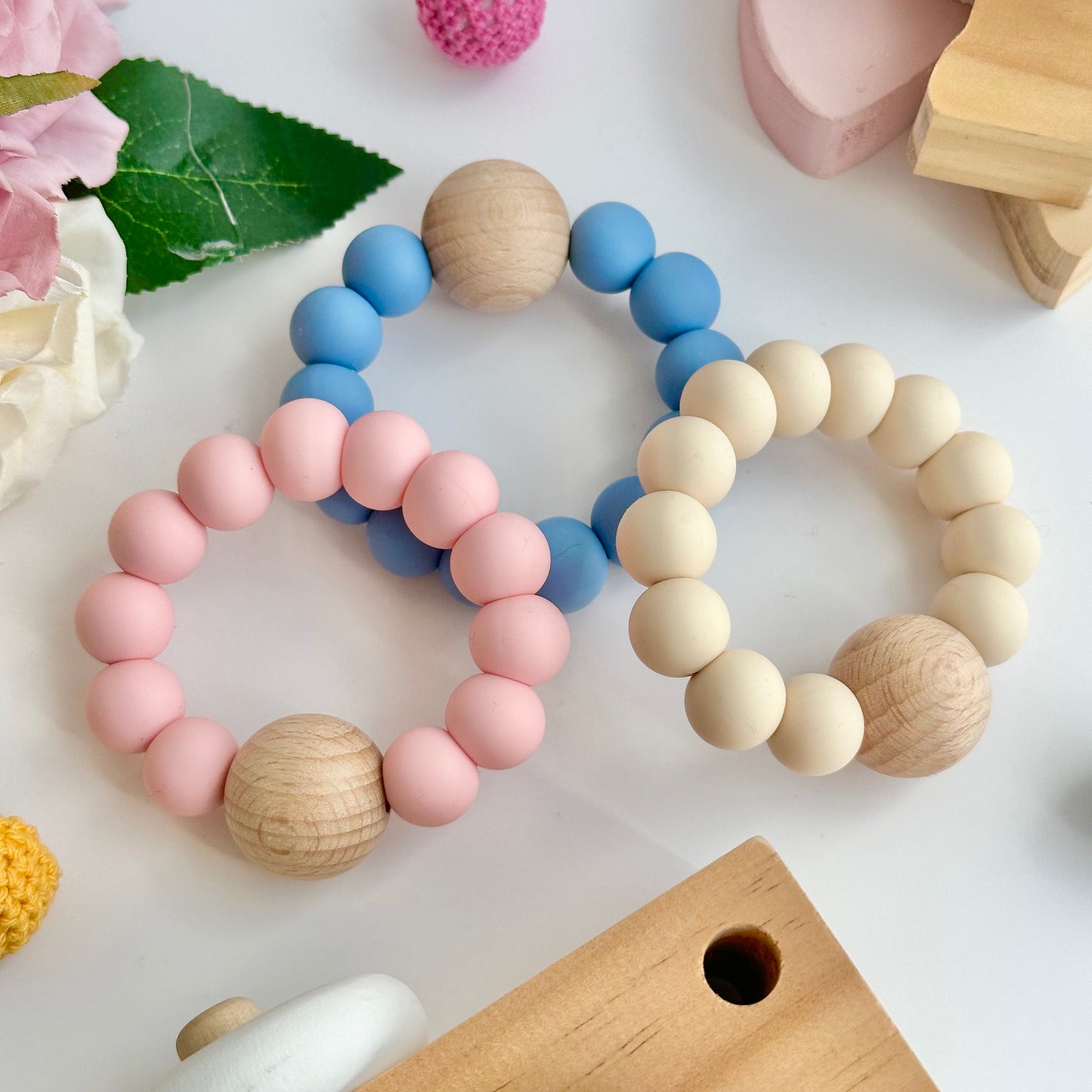 Beech Wood & Silicone Teether