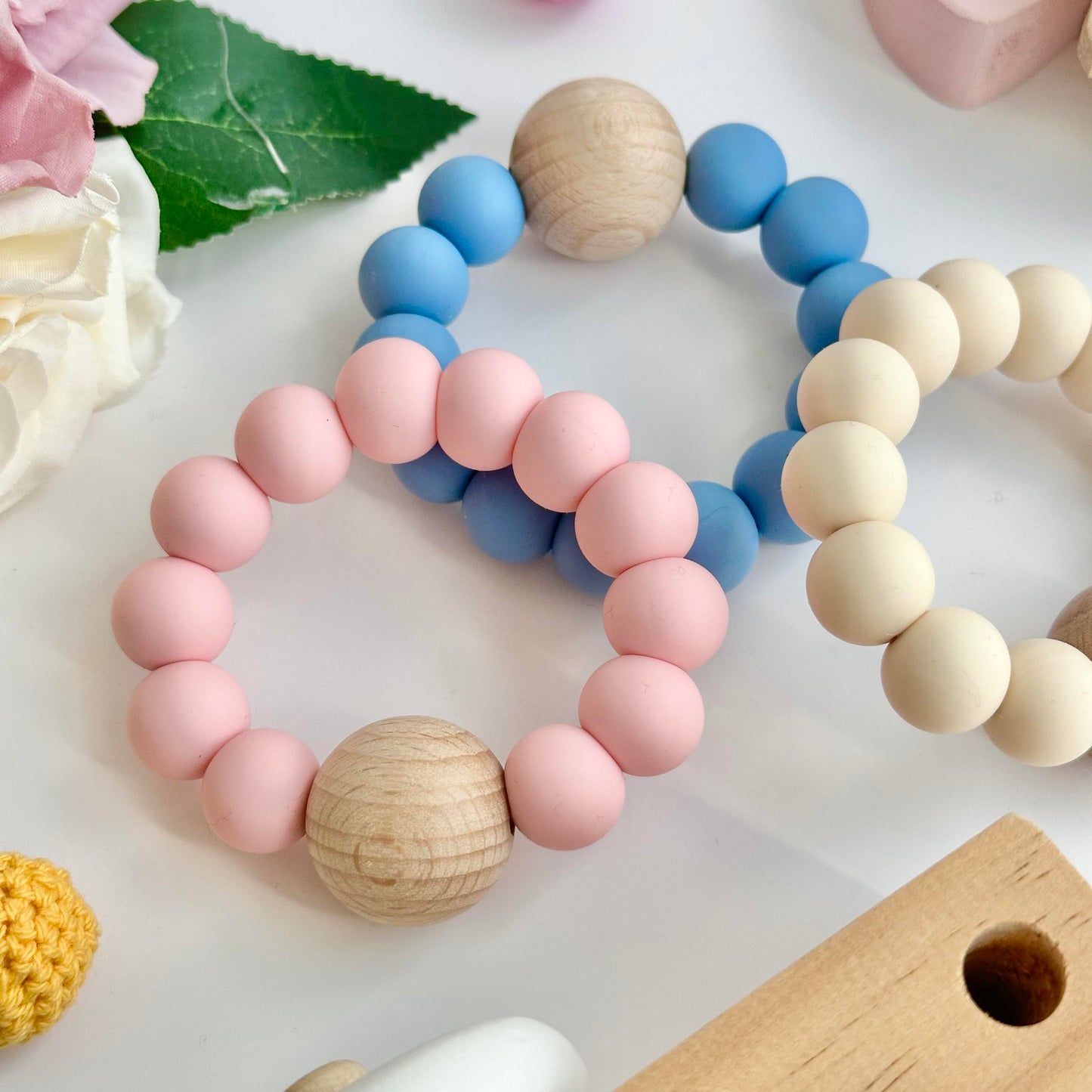 Beech Wood & Silicone Teether