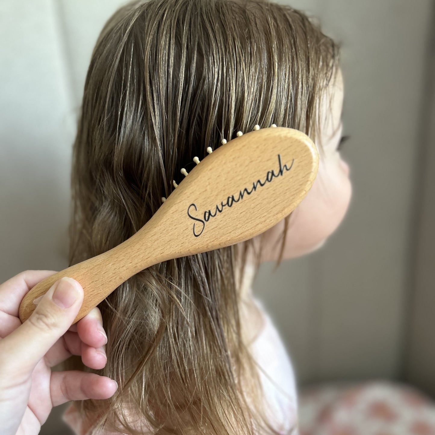 Wooden Toddler Hair Brush (Hard Bristles)