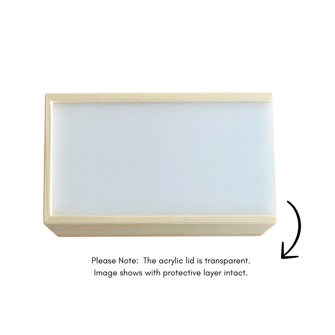 Plain Acrylic Lid Keepsake Box - Petite