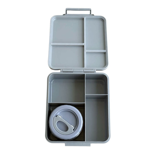 Tritan Bento Lunch Box With Food Jar (Storm Grey)
