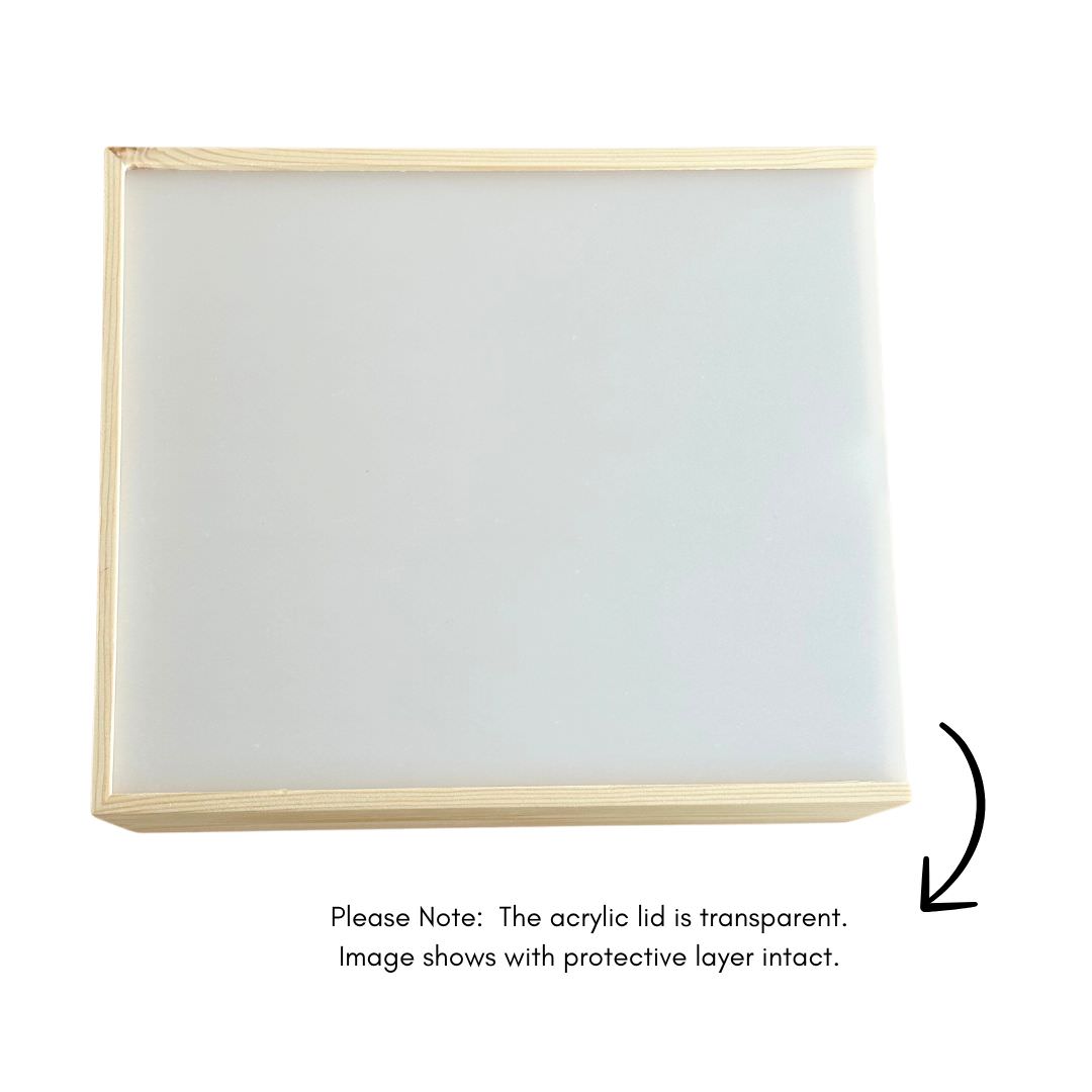 Plain Acrylic Lid Keepsake Box - XL