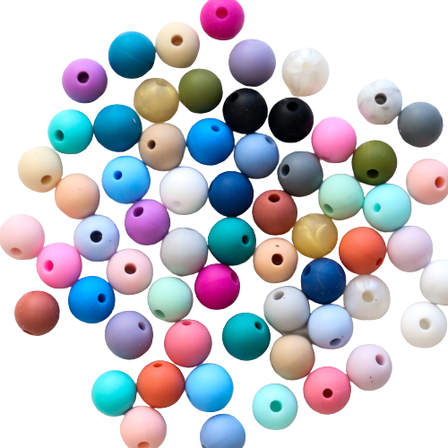 9mm Round Silicone Beads