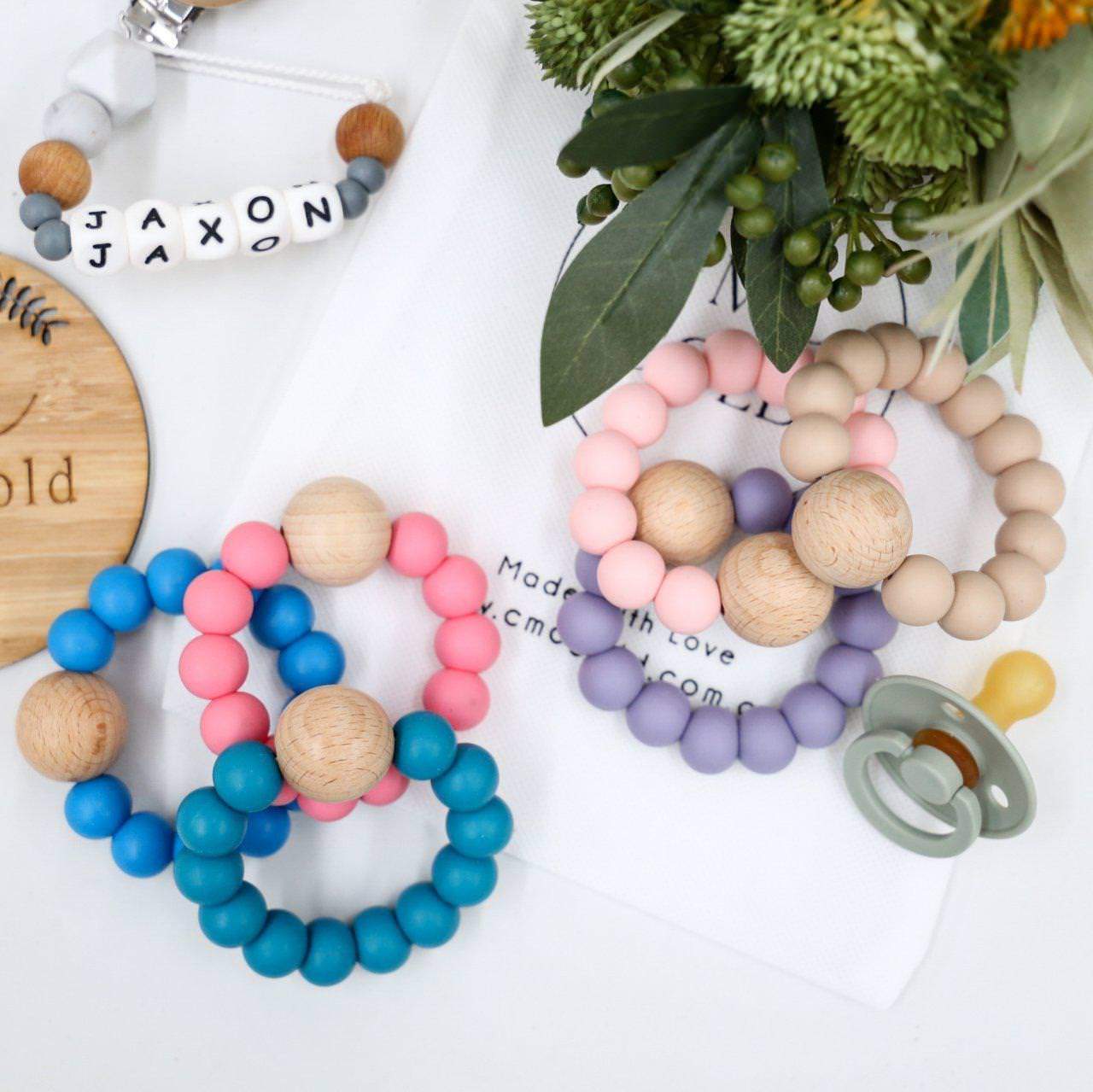 Beech Wood & Silicone Teether